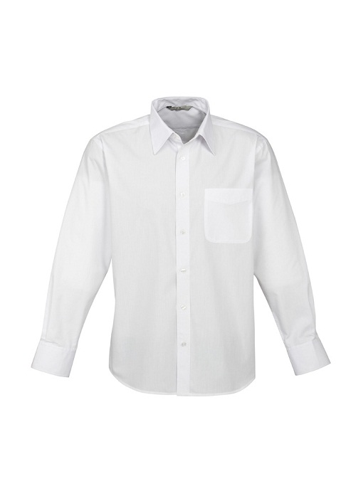 Long Sleeve White Dress Mens Shirt by Biz - Bethells Uniforms
