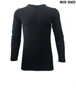 Plain Long Sleeve Thermal V-Neck Top by Gildan