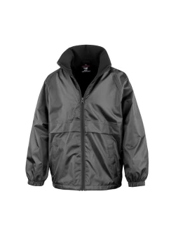 Plain Black Rain Jacket by Result