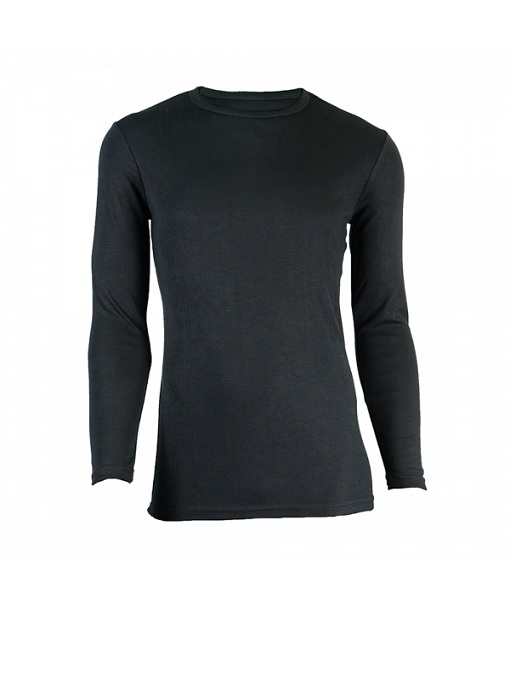 Plain Black Long Sleeve Thermal Top by Gildan - Bethells Uniforms