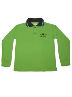 Hurupaki Primary School Long Sleeve Lime Polo by Bethells Uniforms